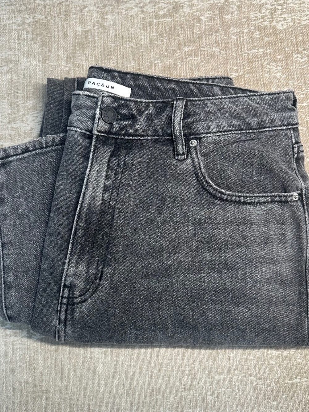 PACSUN Distressed Mom Jean Black‎ Wash 30 women PAC Sun Distressed Mom Jean  EUC